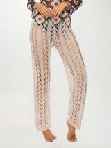 Relaxed High Waist Wide Leg Beach Crochet Knit Cover Up Pants